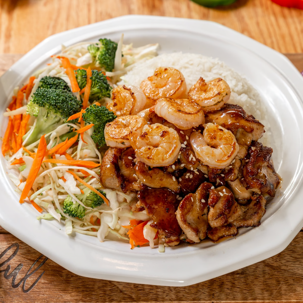 hibachi Quickway combos like chicken and shrimp hibachi